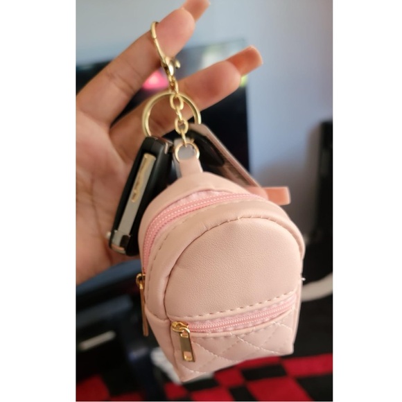 NEW⚡️Set of 3⚡️Mini Backpack Bag Charm Keychain Micro Pouch Cles Compact Wallet - Picture 5 of 6